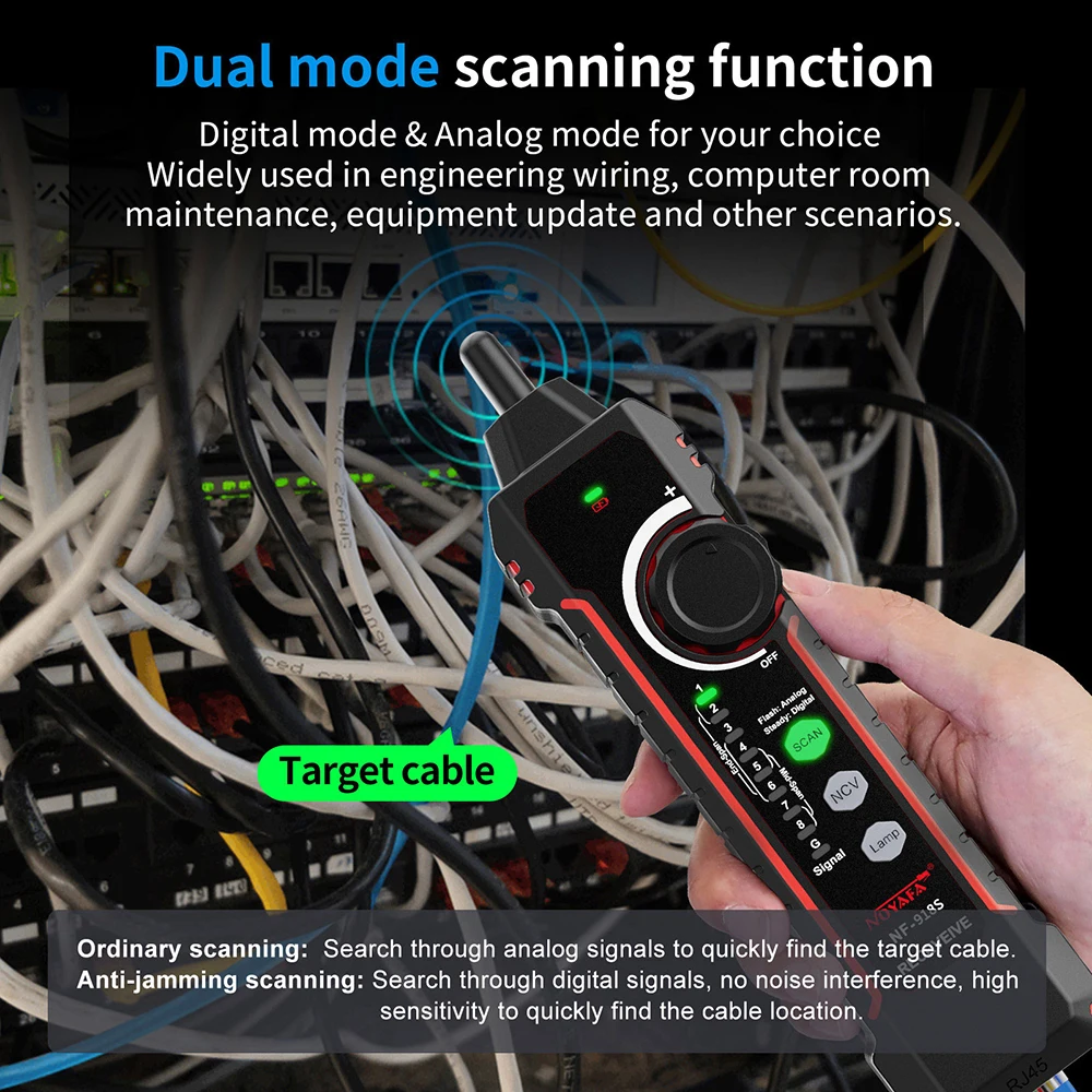 Imagem -02 - Noyafa-cable Tracker com Display Lcd Optical Fiber Tester Power Meter Localizador de Falhas Visual Portátil Ferramentas de Rede Nf-918s