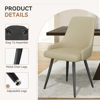 10 best sales Chaise de salle à manger en cuir - №9