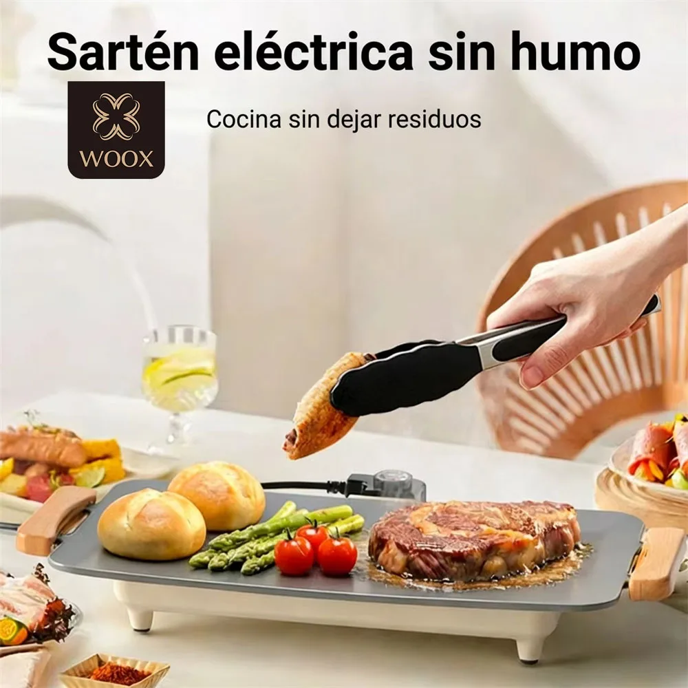 Parrilla eléctrica Enjoy Life para barbacoa,1360W máx,240 ℃, antiadherente,control continuo,olla caliente,parrilla para picnic