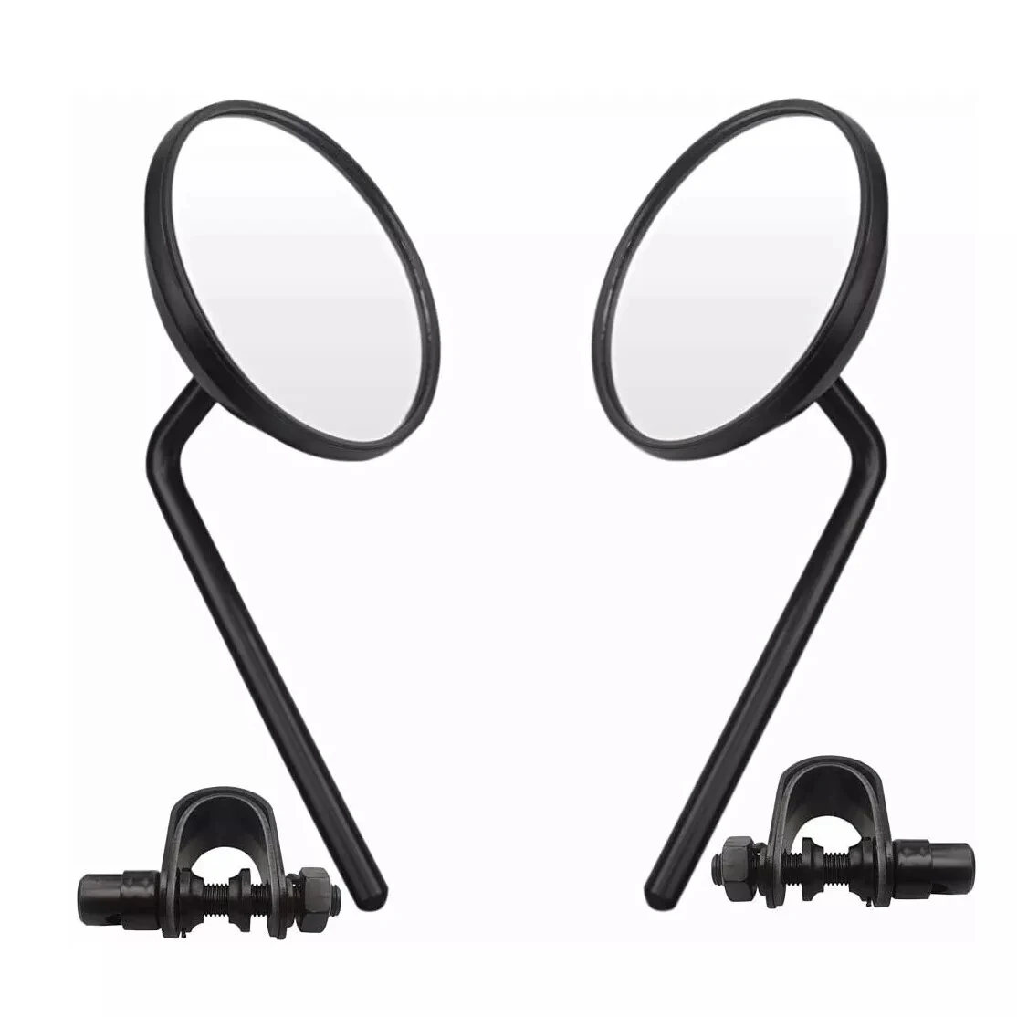 Motorcycle handlebar End Mirror Retro Rearview Side Mirrors Round Convex Clip-On Retro 22-25mm For Bobber Cruiser Cafe Racer