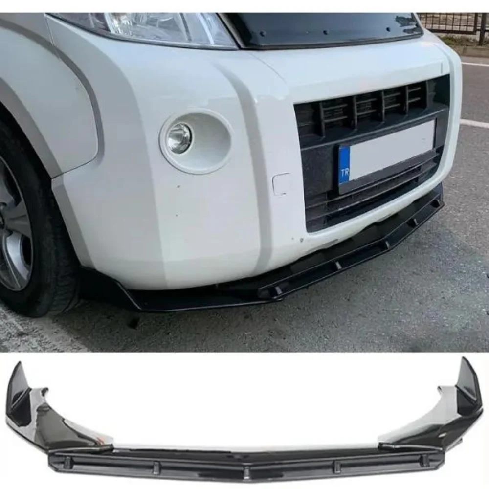 Brbs 3 Pcs Front Bumper Lip For Fiat Fiorino 2003-2024 Body Kit Car Accessories Spoiler Diffuser Flap Sport Bumper