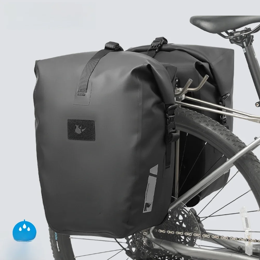 Rhinowalk Fietstas Waterdicht Quick Release 6-12-20-25L Voor Road MTB Touring & Vouwfiets Lange Dist Fietsen Side Pack - afbeelding 2