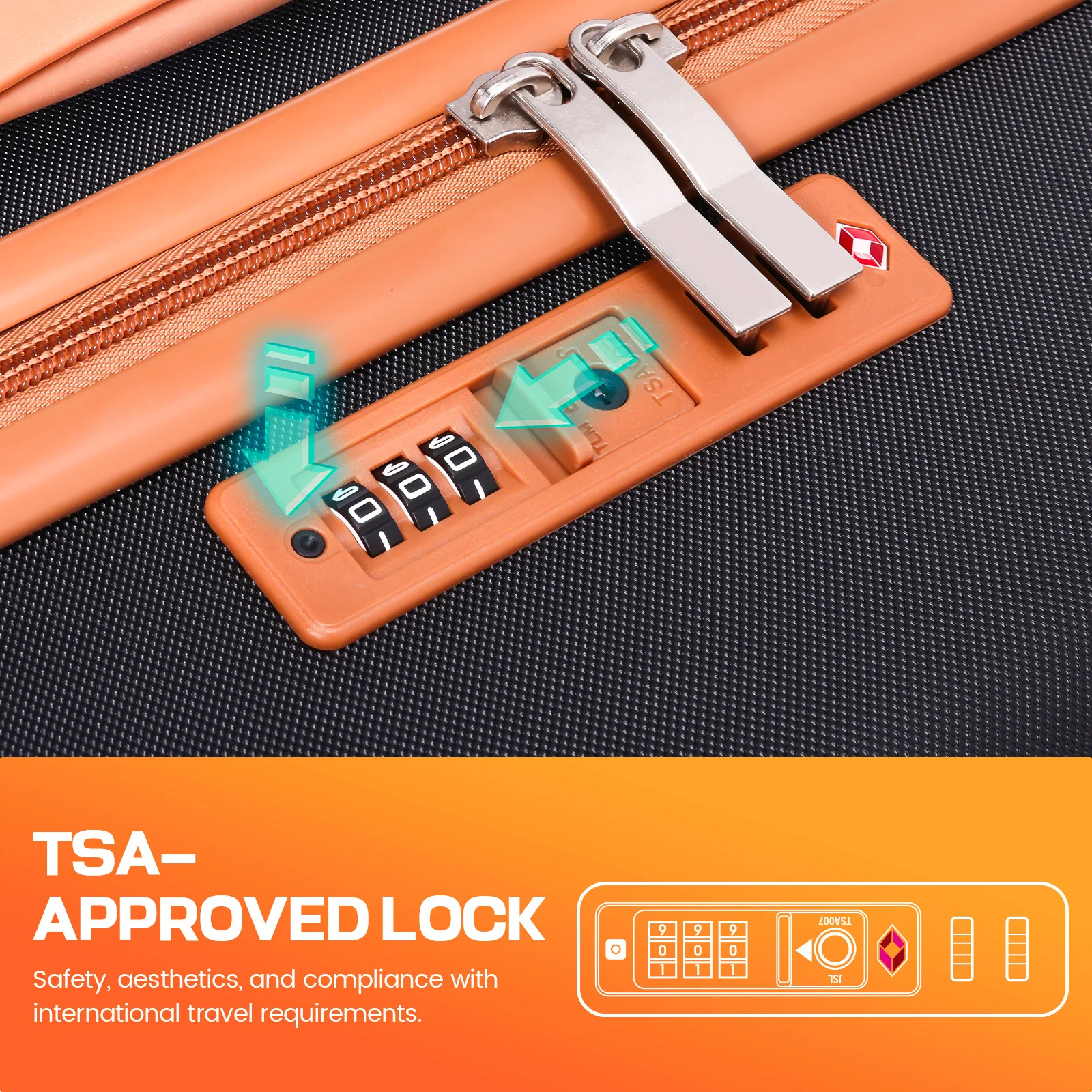 4/6 Piece Luggage Set with Spinner Wheels & TSA Lock, Carry on Luggage Hardshell ABS+PC, Travel Collection Suitcases Sets