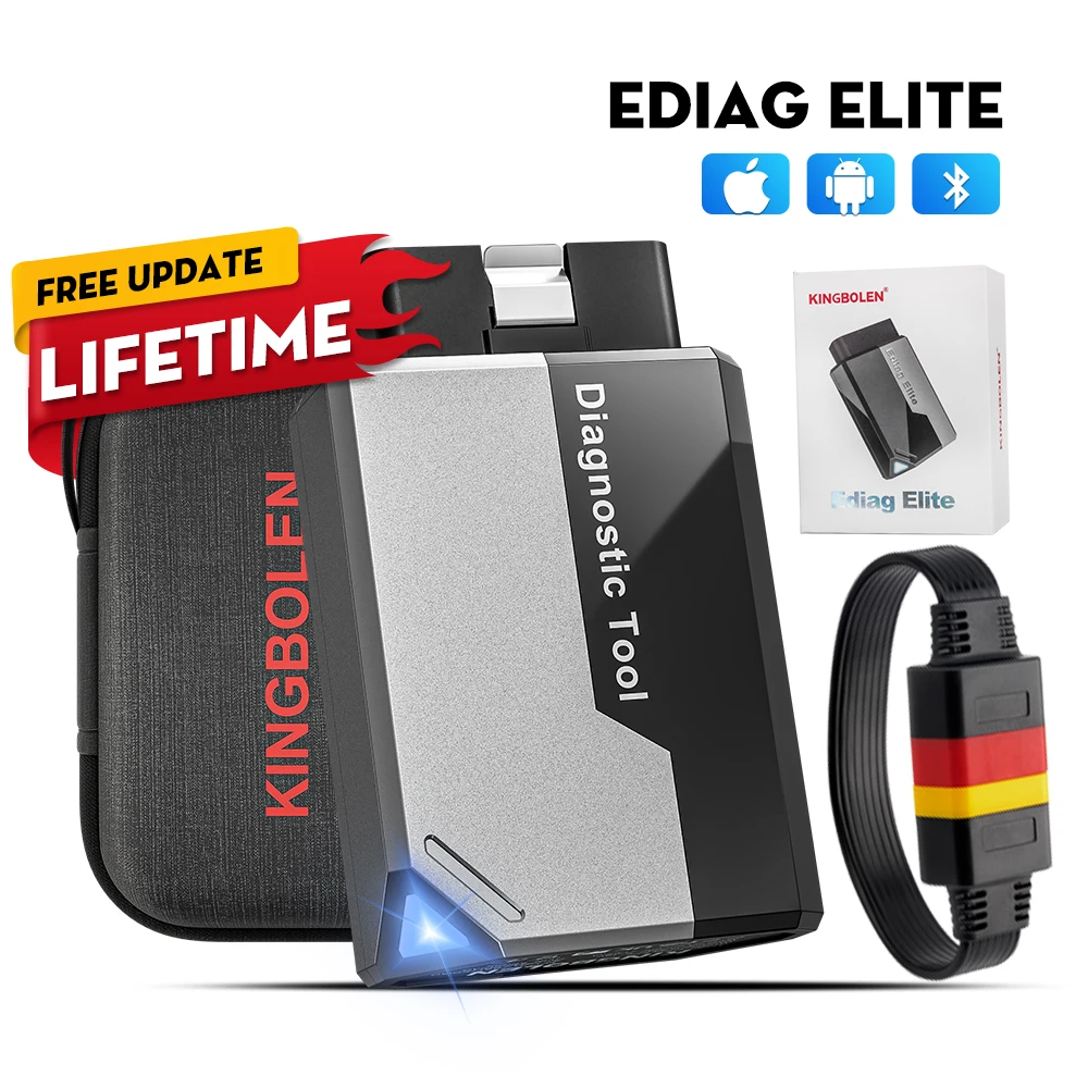 KINGBOLEN Ediag Elite Lebenslang Kostenlose Auto-Diagnosegeräte Alle Systeme 15 Resets Bidirektionaler Test Auto-Scanner OBD2-Tool CANFD-Protokoll FCA