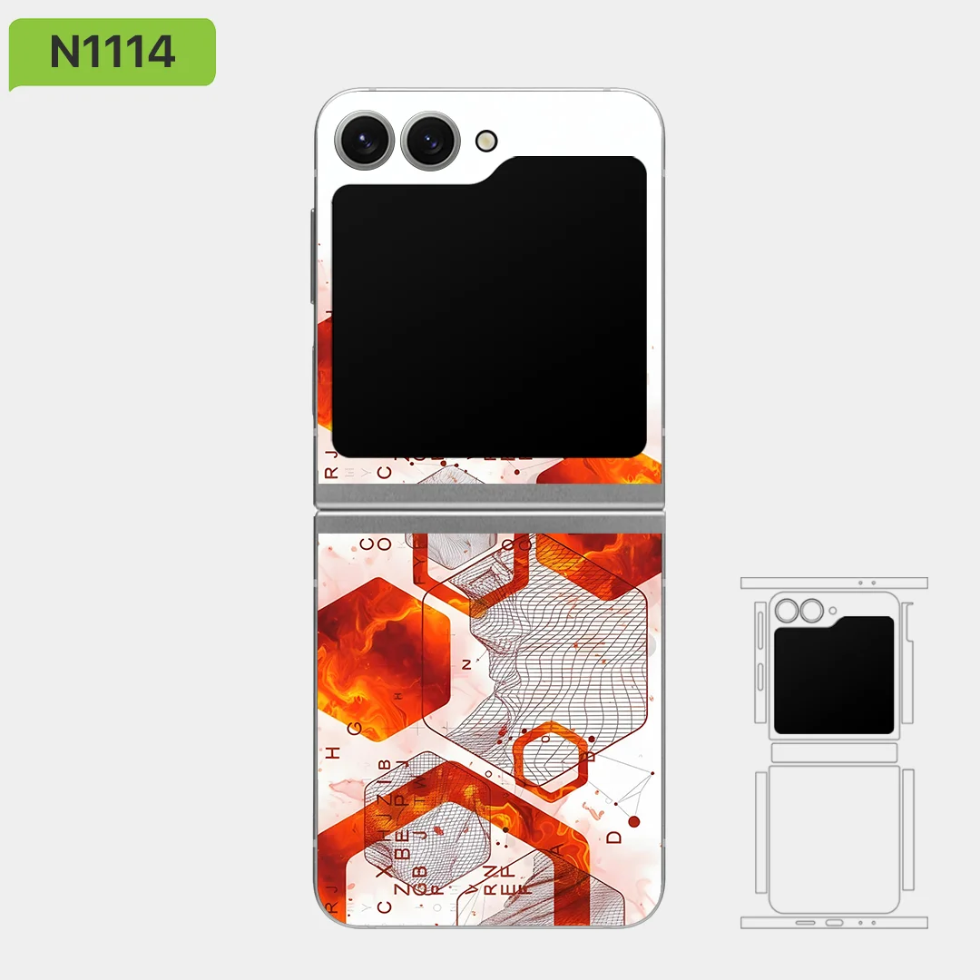 Vinilo envolvente para Samsung Z flip 7/6/5/4/3, colección de máquinas de Nexa Skins, protección contra arañazos, ZF029