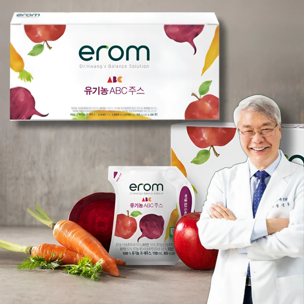 Erom Hwang Sung Ju 100% Organic ABC Juice 110ml 24 bags, Breakfast Juice for breakfast Fruit Juice Vegetable Juice Beverage Juice Diet Detox Beverage