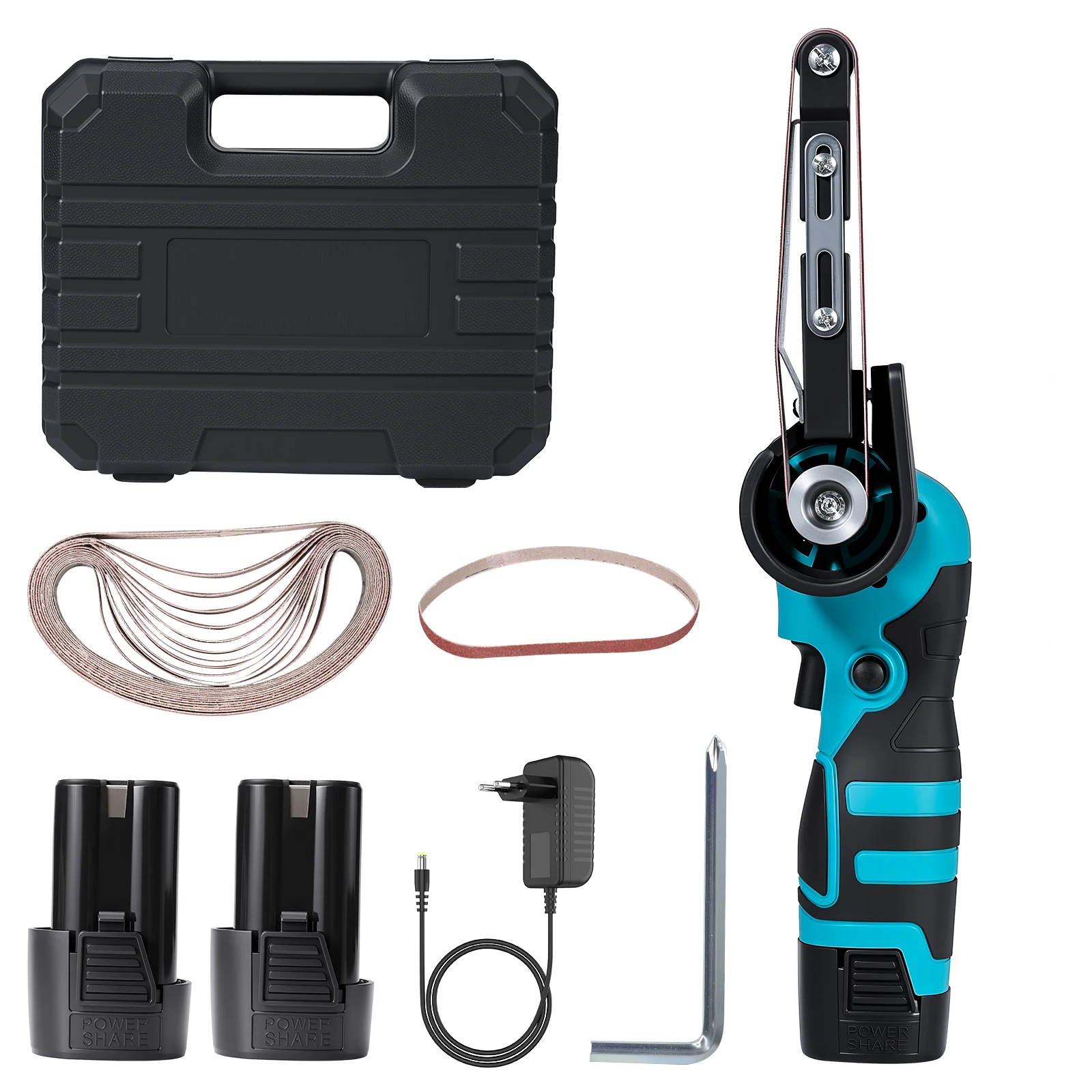 Nouveau Mini ponceuse à bande électrique outil de meuleuse d'angle de sable ponceuse à bande sans fil polisseuse outil électrique pour batterie 16.8V