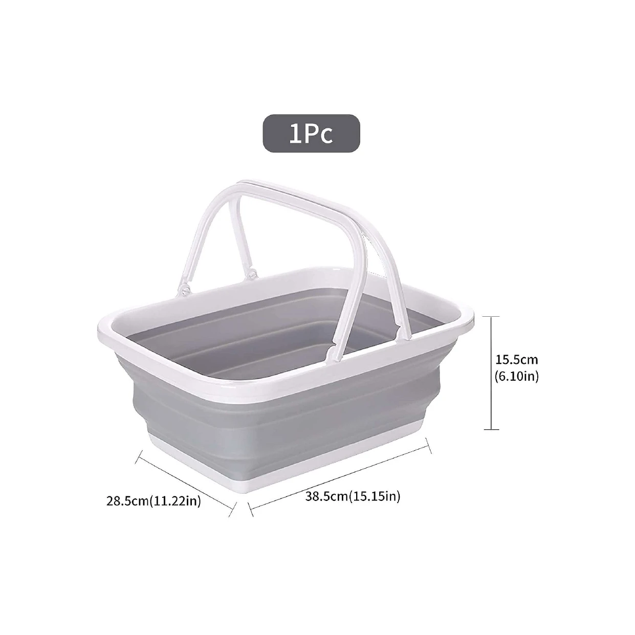 Foldable Wash Basin Camping Picnic Baskets Folding Laundry Basket Foldable Ice Bucket Collapsible Washing Up Bowl with Handles