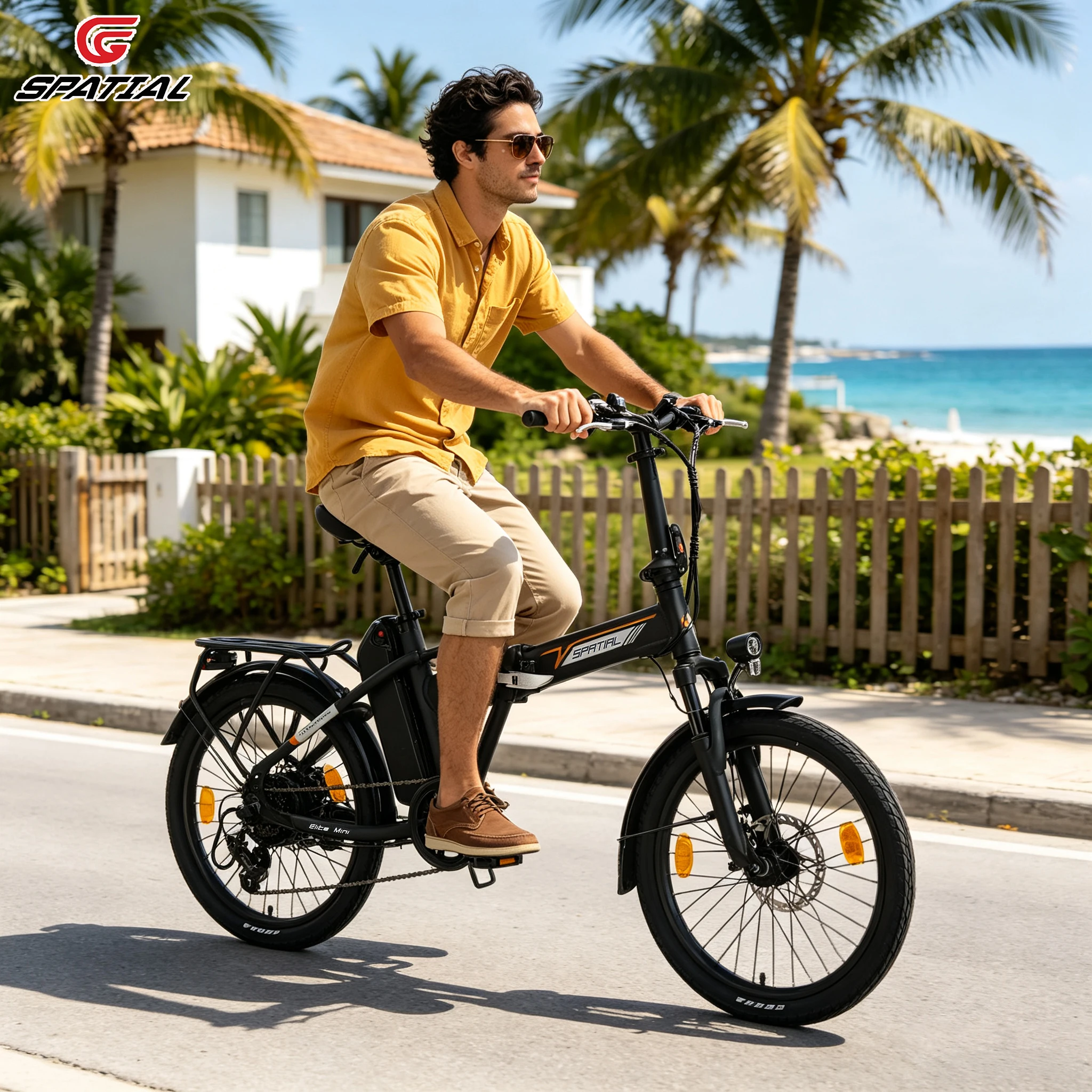 SPATIAL Elite Mini, bicicletta elettrica pieghevole per adulti, 250W, batteria 36V 13Ah, e-bike da città, 20", coppia motore 65Nm.