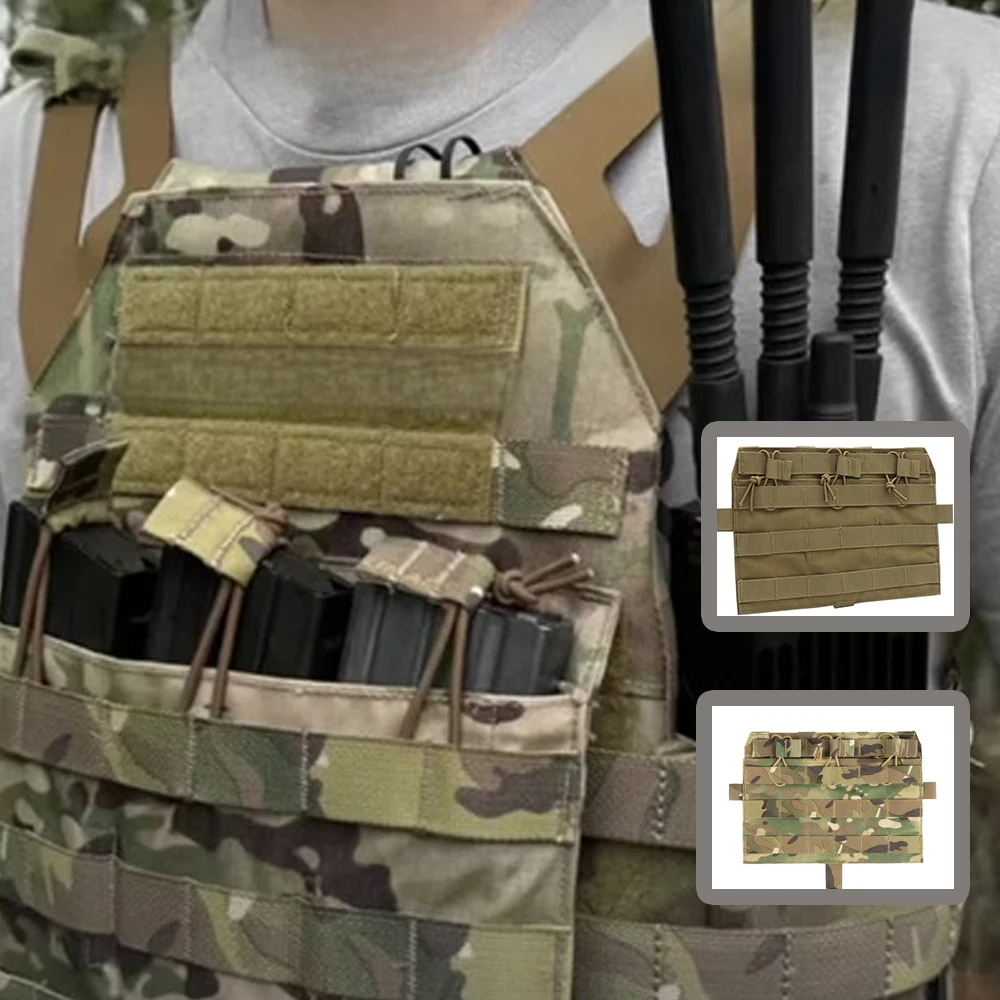 

Tactical Vest Plate Carrier Front Flap Panel,Quick Detachable Front MOLLE Panel for AVS JPC Vest Airsoft Hunting Accessories