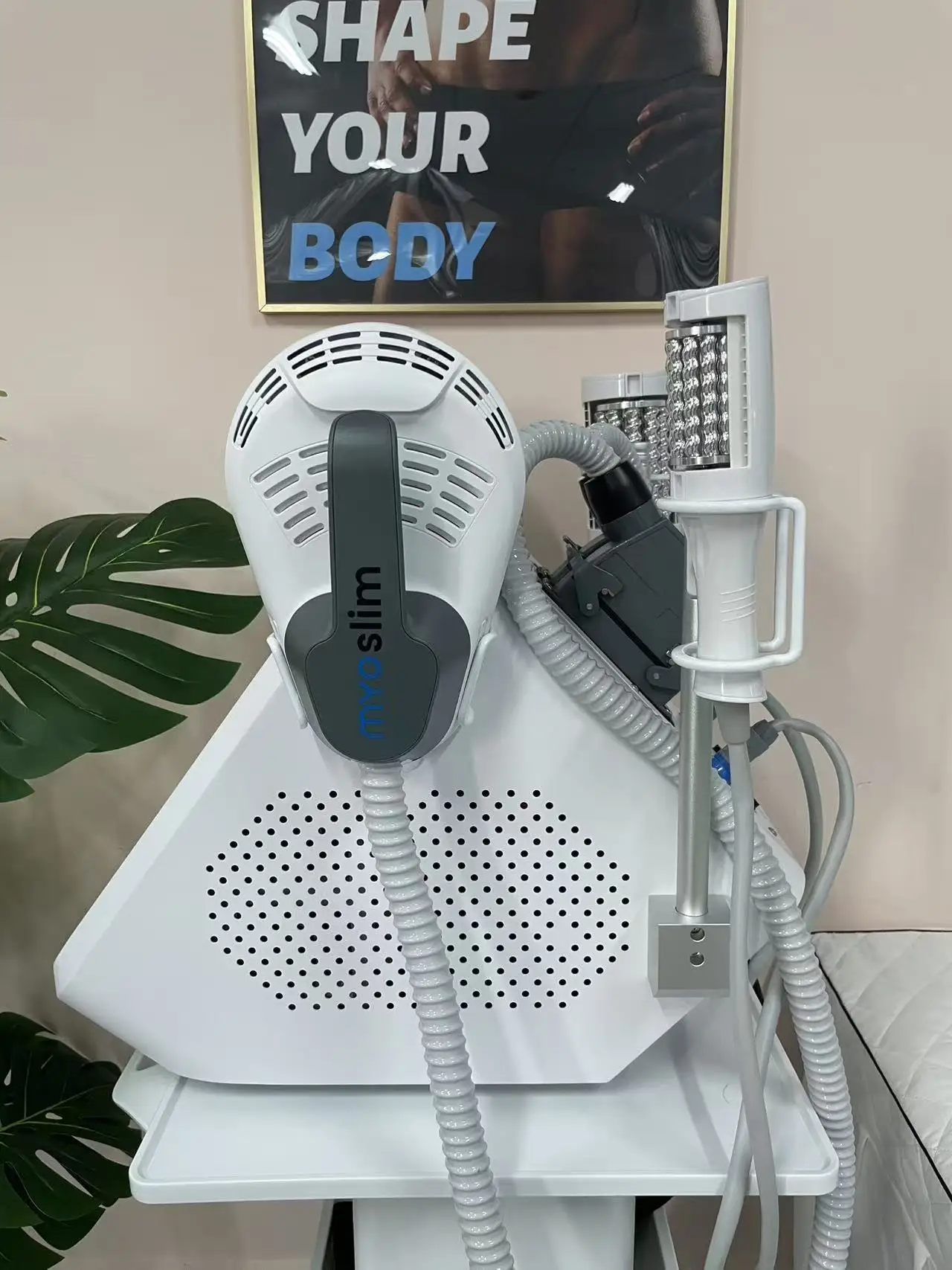 マイオスリムPRO 6500W 15T ボディスカルプティングマシン - ハイEMT筋刺激装置、インナーボールローラー脂肪燃焼機能付き | 家庭用＆サロン用