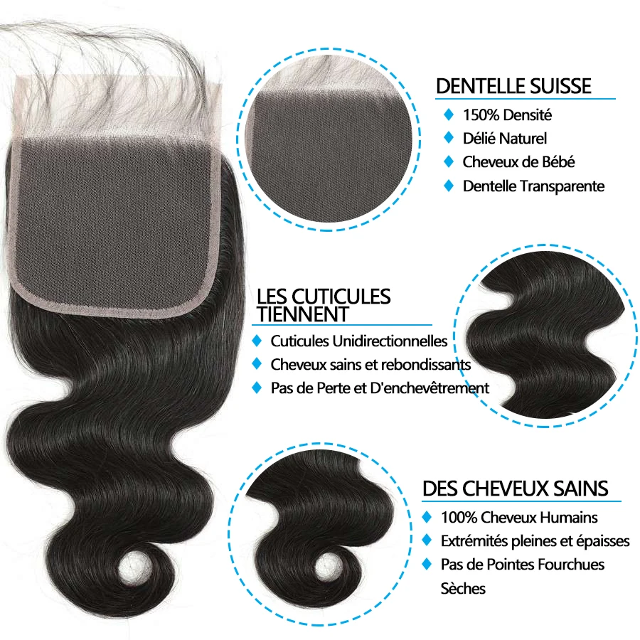 Yocytu onda do corpo 100% cabelo humano 5x5 hd fechamento de renda transparente apenas brasileiro tecer cabelo humano 14-24 polegadas onda do corpo fechamento de renda cor natural cabelo humano para mulher 3-5 dias entrega com frete grátis