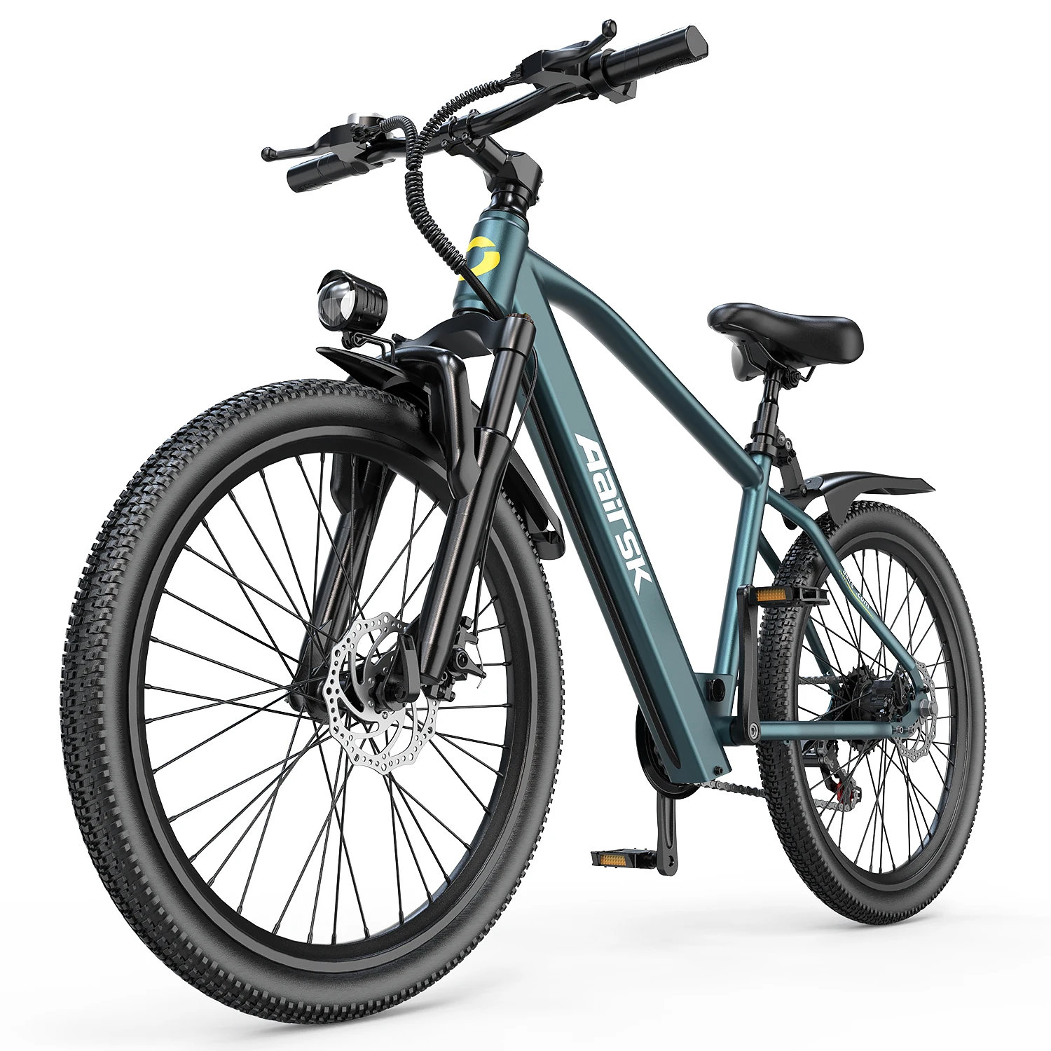 Bicicleta eléctrica de montaña de 26 pulgadas para adultos, motor sin escobillas de 250W, batería de 36V 10Ah 468Wh, hasta 40 millas de autonomía, bicicleta eléctrica de 25 km/h y 7 velocidades 3