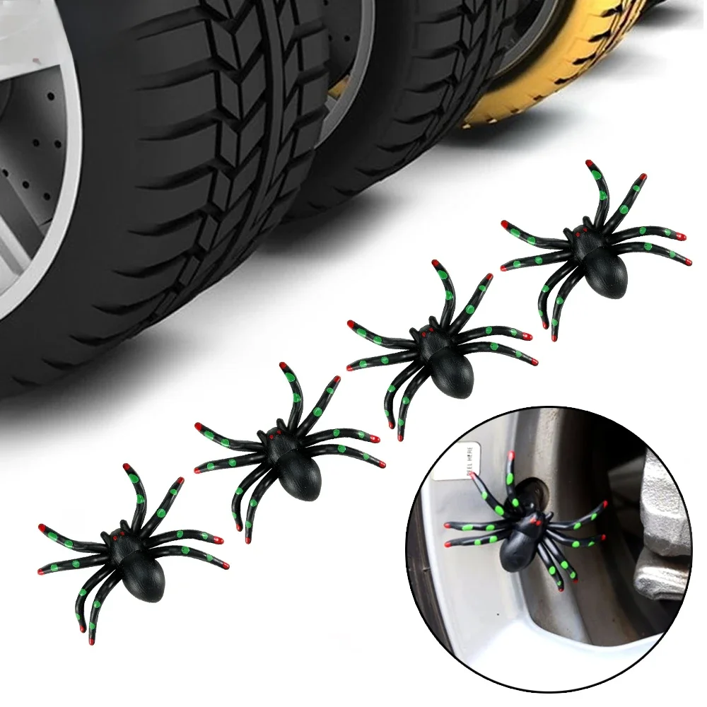 AliExpress 4Pcs/Set Spider Shape Car Valve Stem Caps Wheel Valve Covers Tires Parts for Most Auto Motorcycle Bike