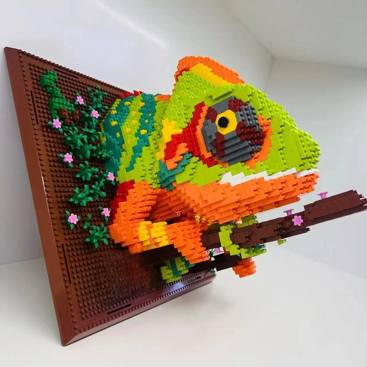 3D bouwstenen haai monster hoofd muurschildering muur blok DIY dier hanger muur decor muur opknoping sculptuur home decor speelgoed cadeau - afbeelding 2