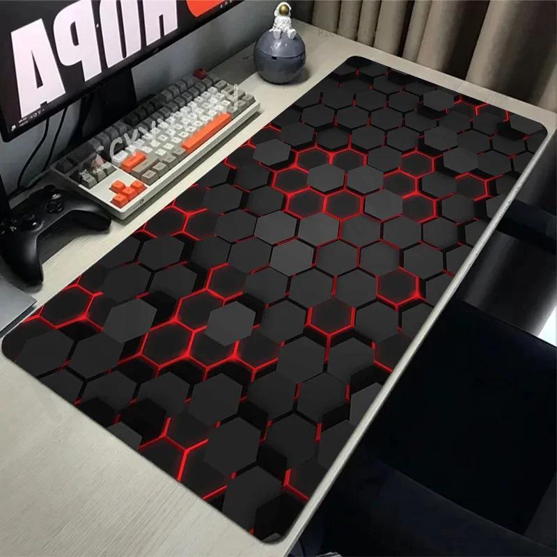 Geometryczna duża podkładka pod mysz 100x50cm Duża podkładka pod mysz komputerową Minimalizm Podkładka pod mysz Duża podkładka pod klawiaturę Podkładki pod mysz dla graczy Maty na biurko — zdjęcie produktu 7