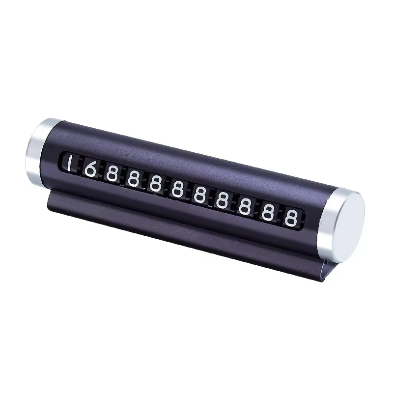 Car Temporary Parking Number Plate Black Aluminium Alloy Material Roller Adjustable Car Parking Plate Car Supplies image 6