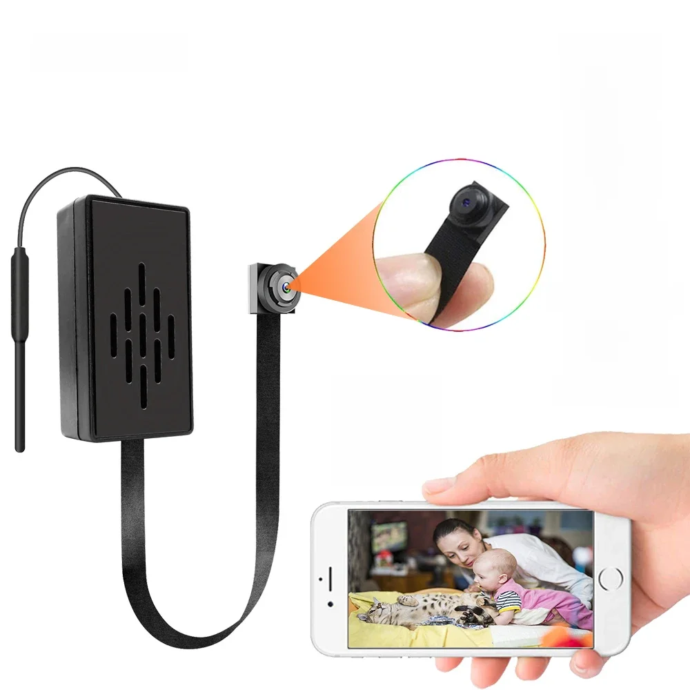 Przenośna mini kamera IP WiFi 4K DIY HD 1080P z detekcją ruchu, zdalnym podglądem P2P, bezprzewodowa mikro kamera z nagrywaniem w pętli i baterią. — 2