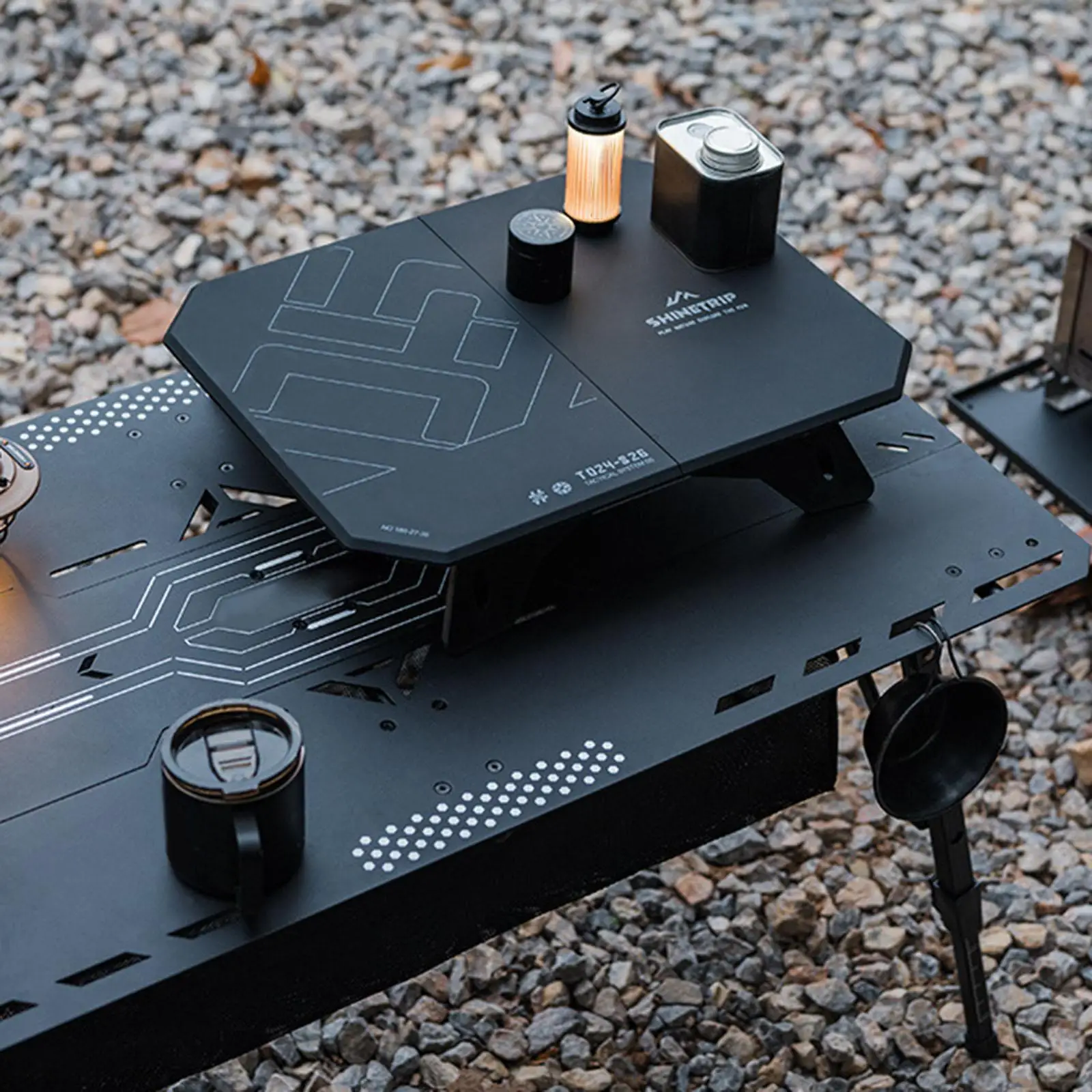 Dual Purpose Table ShineTrip 05 Series Ultralight Outdoor Camping Portable Table Folding Abs Desktop and Aluminum Stand #4