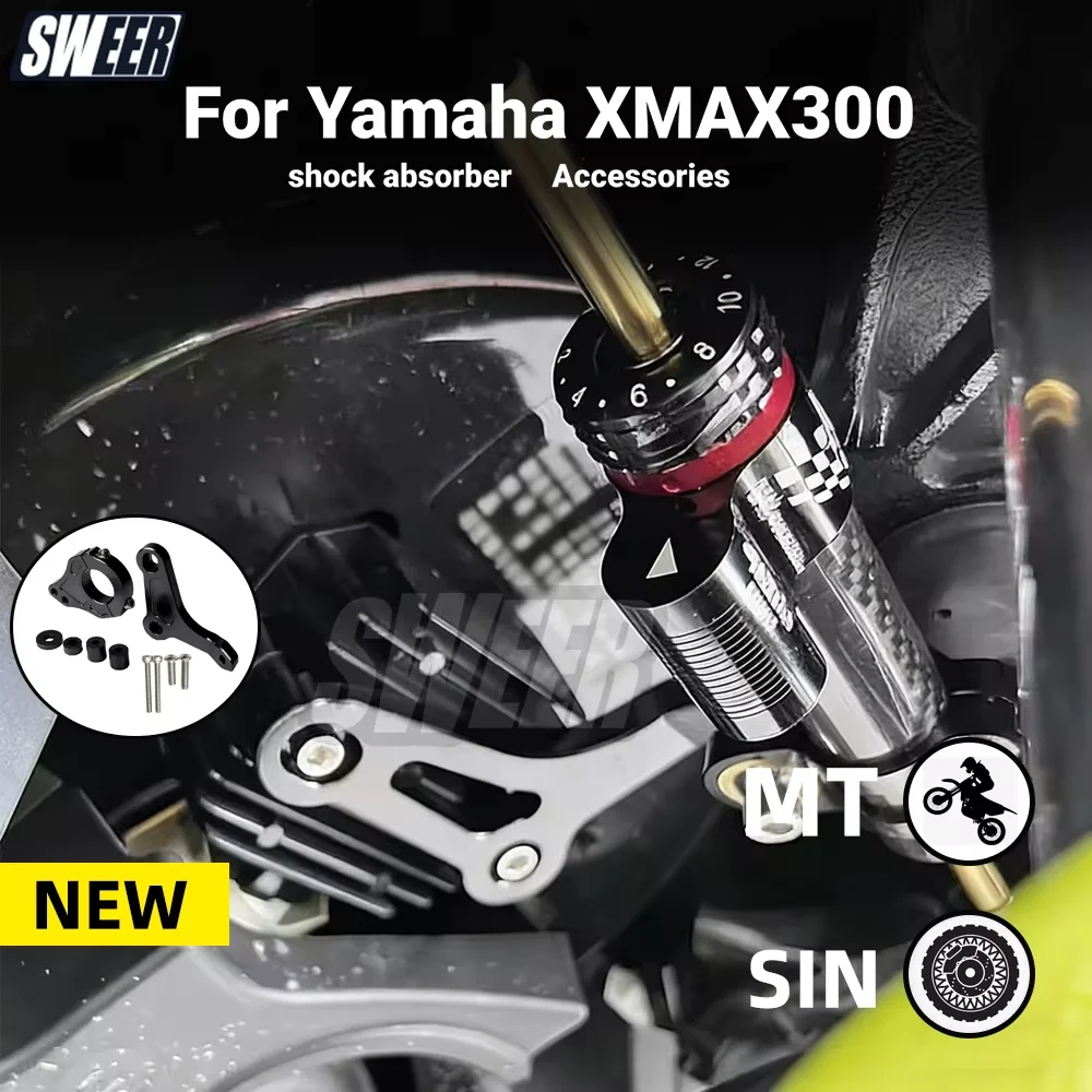 Motorrad Stoßdämpfer Titan Lineal Basis Halterung Richtungs Modifikation Fit für Yamaha XMAX300