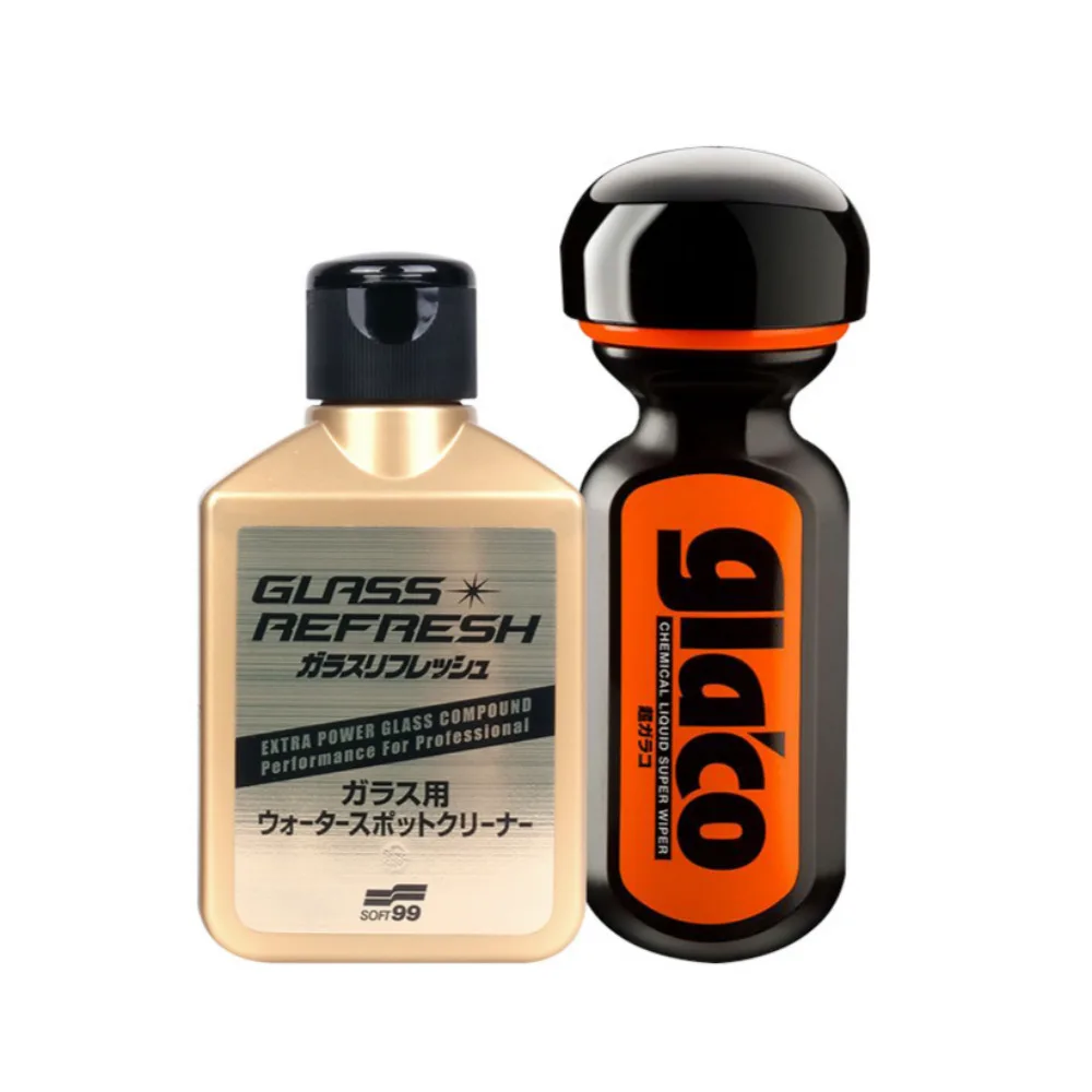 (Reservation purchase) [cleaning tissue presentation] soft 99 top-of-the-line glass management set, high-performance oil film removal agent G73 + long-lasting water-removing coating agent G19