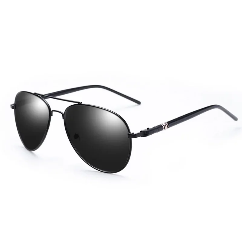 Mannen En Vrouwen Gepolariseerde Zonnebril Gekleurde Reflecterende Bril Driving Zonnebril Zwarte Unisex Pilot Lenzen Uv400 - afbeelding 2