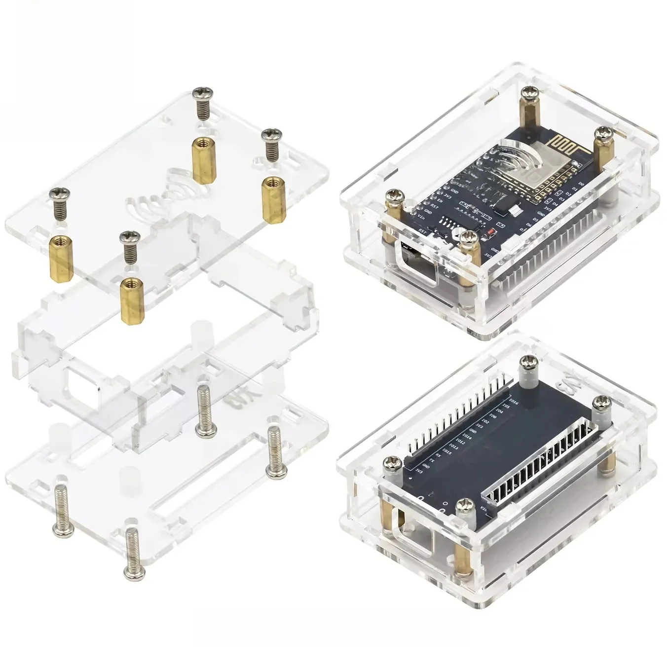 NodeMcu Lua 2102 340G voor ESP-32 IoT-ontwikkelbord Transparante acryl beschermhoes - afbeelding 2