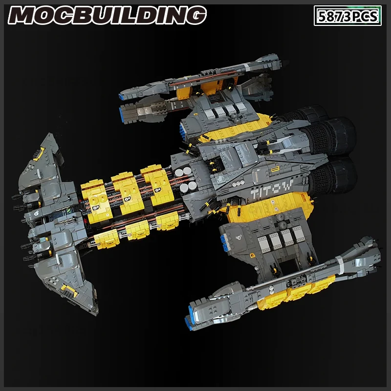 Battlecruiser MOC 빌딩 블록 영화 구축함 프리게이트 DIY 브릭 모델, 스타파이터 조립 키트 장난감, 생일 컬렉션 선물