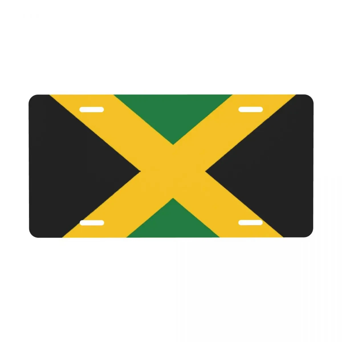 

Jamaican Flag License Plate Cover Patriotism Aluminum Metal Cool Decorative Car Front License Plate Vanity Tag 6 X 12 Inch