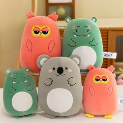 Cartoon Animated Small Animals Kawaii Short Plush Owl Koala Fox Rabbit Plush Doll Children's Birthday Christmas Gift