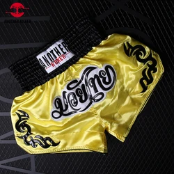 Short Muay Thai Man Embroidery Kick Boxing Shorts Child Women High Quality Wrestling Kickboxing Training Cage Fighting Pants