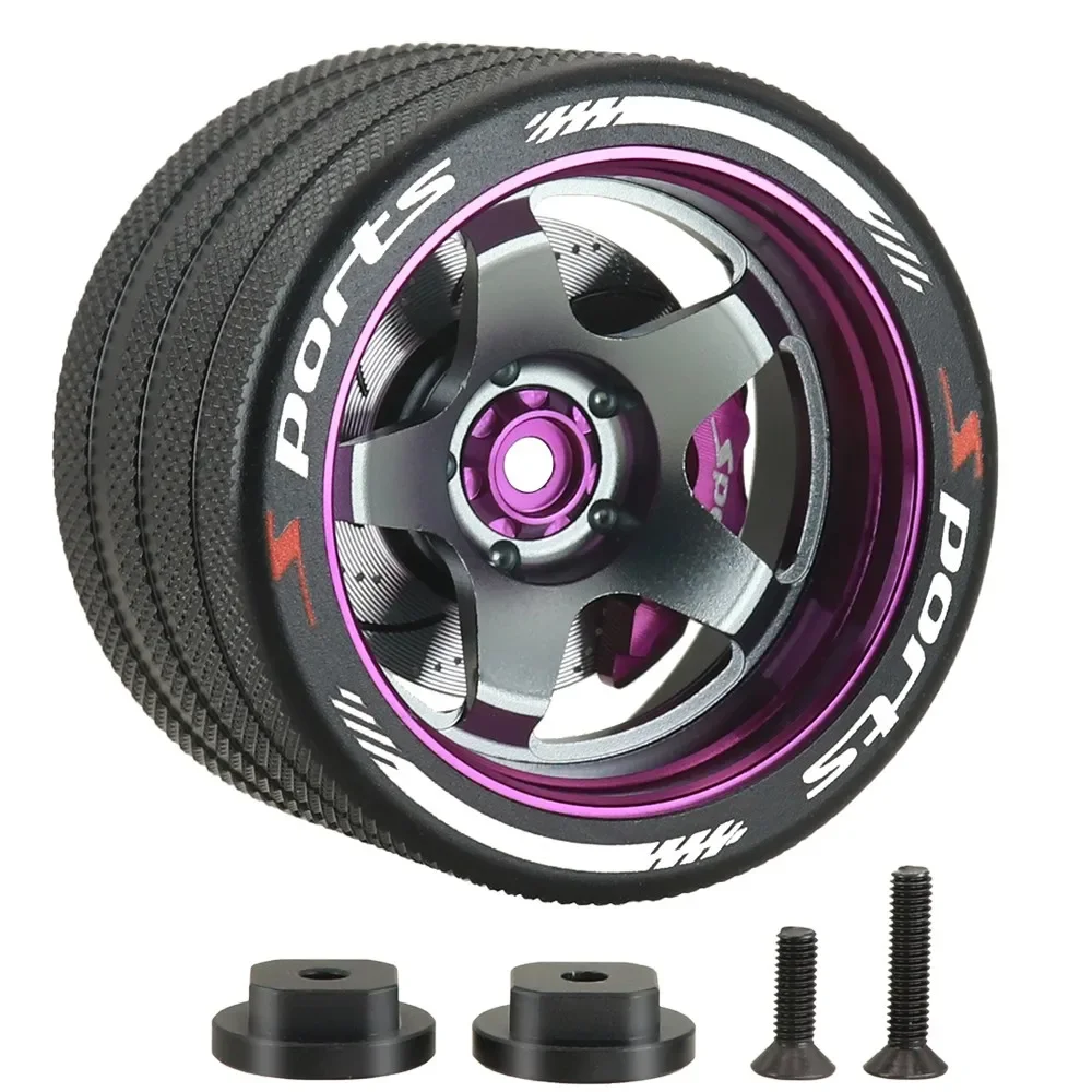 Do Sanwa Mt4/mt5/m12/m17 Futaba 4px/7px/10px Flysky Nb4 Ko Ex Next Wfly X9 Kierownica Rc Zdalnie sterowane metalowe koło ręczne — 2