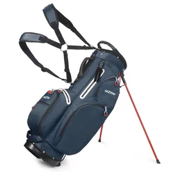 Golf Bag with 2 Covers 4 Ways for Men Basic Color Highly Durable Golf Caddy Bag PU High Quality Leather Men's Golf Club Bag