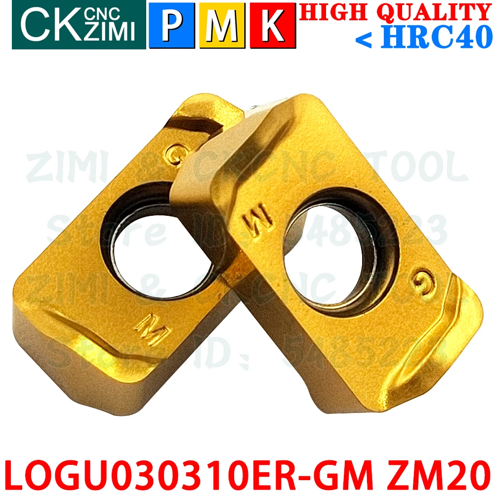 LOGU030310ER-GM ZM20 LOGU 030310 ER GM LOGU030310 ER GM inserti in metallo duro inserto di fresatura ad alimentazione rapida tornio per metallo CNC fresatrice per LNMU03R