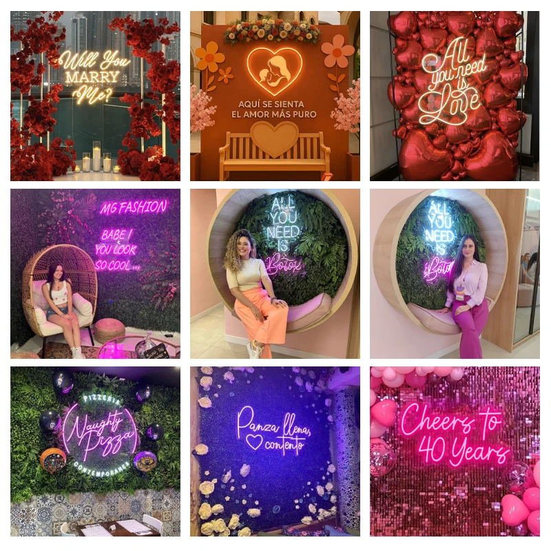 Custom Led Neon Signs Light Led Letters Name Sign Personalized Neon Lights Sign for Business Custom Wedding Neon Drop Shipping