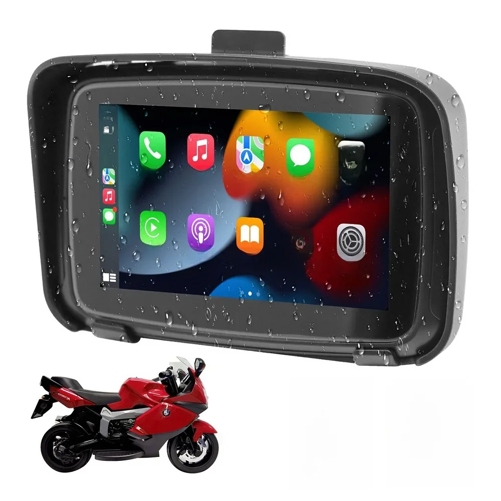 AliExpress Other 5 Inch Motorcycle Bike Carplay Android Auto Screen Waterproof Wireless Carplay Touch Screen Moto CarPlay IPX7