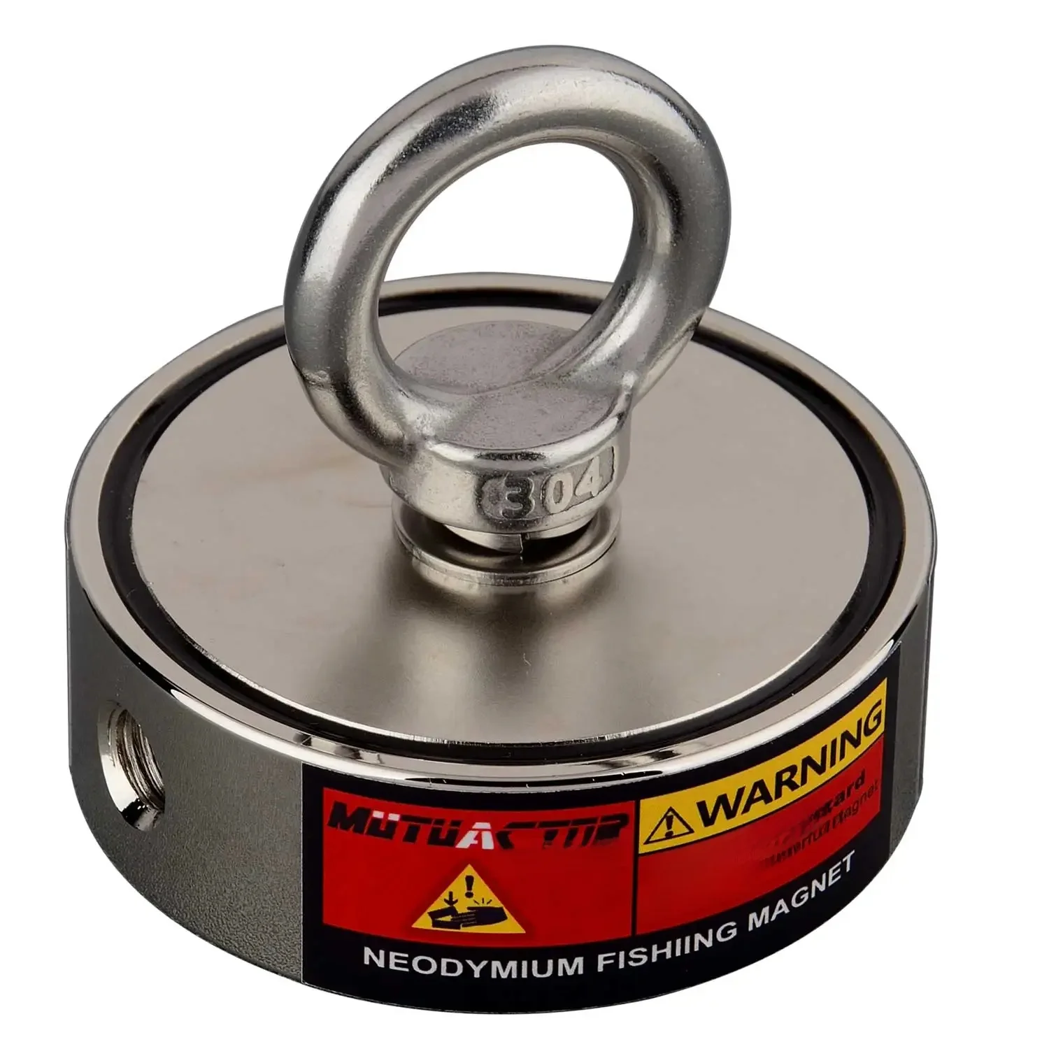 Tweezijdige Gecombineerde 600Kg Heavy Duty Neodymium Vismagneet N52 M10 Eyebolt Reproducing Magnetische Ring Schattenjacht - afbeelding 2