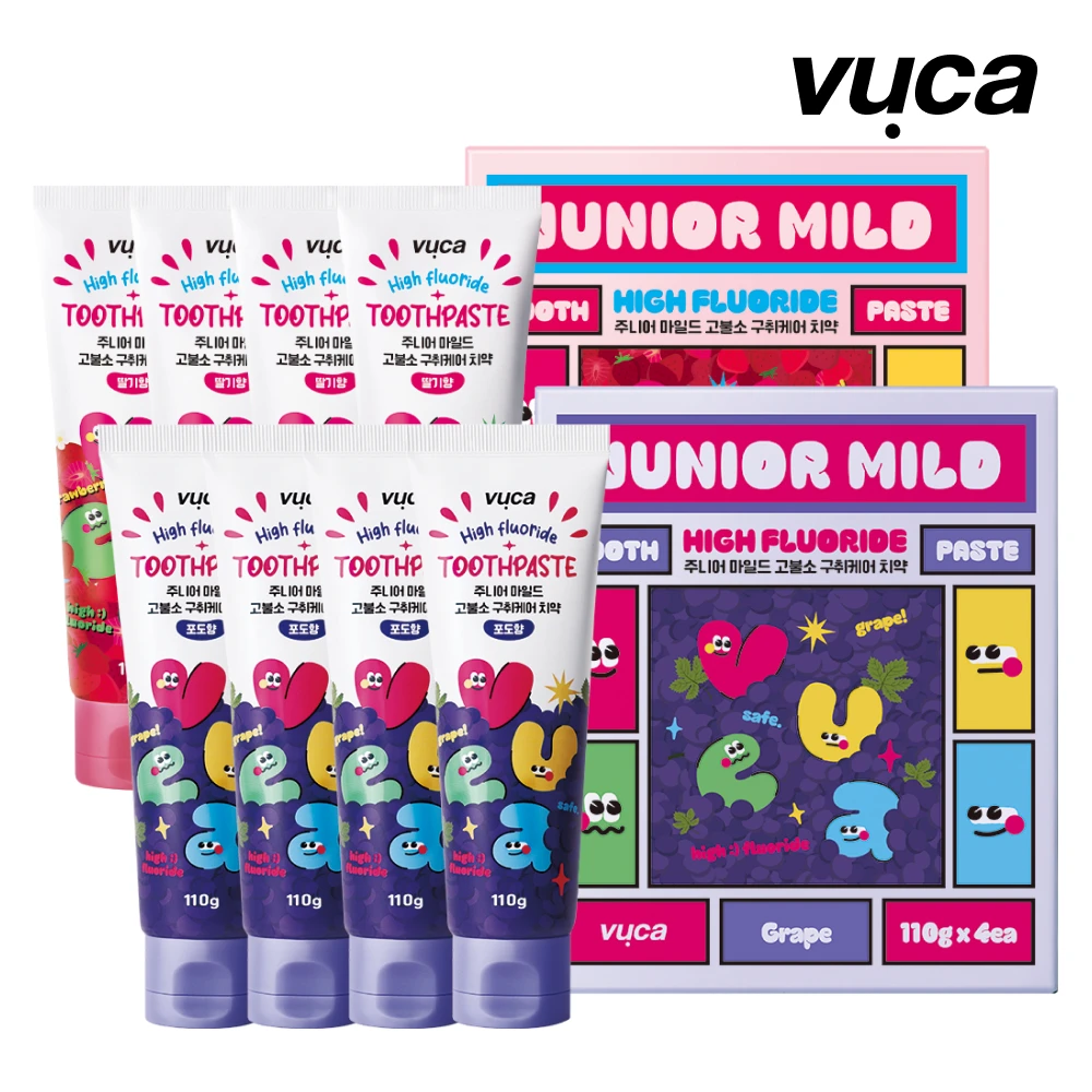 [Supplement Set] Buca Junior Children's Toothpaste 3 Species 4 + 4