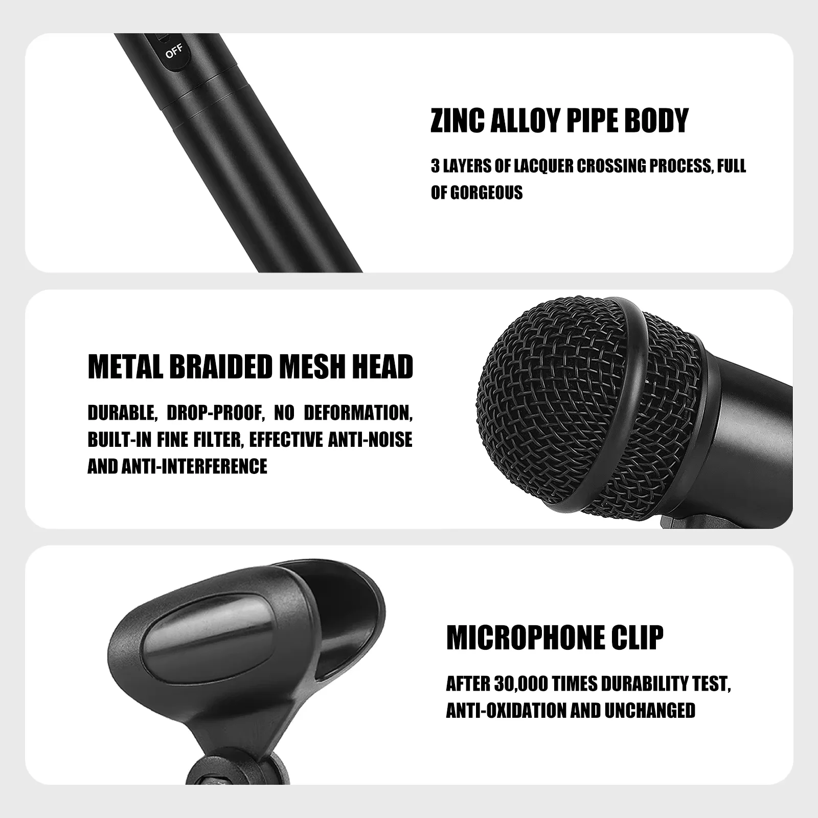 XTUGA MI7 7-Piece Professional Performance Metal Drum Microphone Set Dynamic Microphone For Bess Guitar Jazz Drum Performances