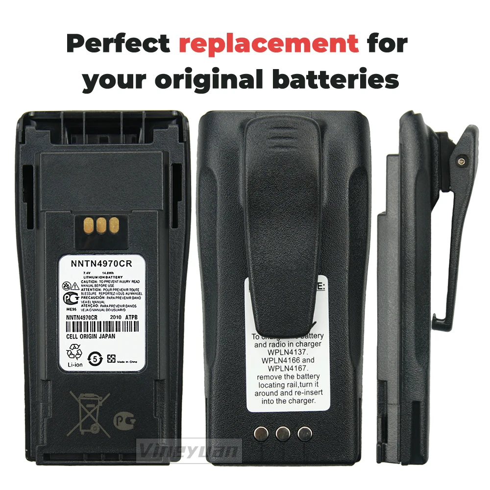 NNTN4970CR-Batería de repuesto de 1800mAh para Radio bidireccional Motorola CP040 CP140 CP150 CP160 PR400 EP450 XiR P3688