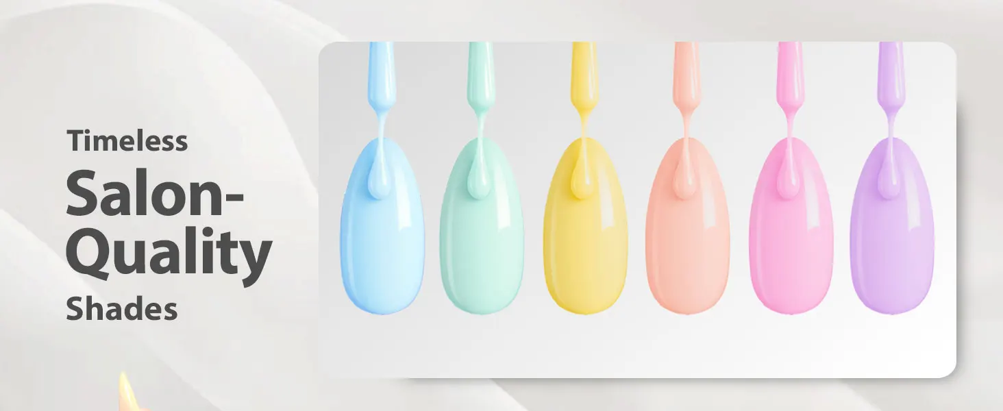 Makartt Pastel Gel Nagellack-Set, 6 Farben, 15 g, One N'Done, Rosa, Blau, Lila, Gelb, Grün, UV-Nagelkunst, Manikürezubehör – Detail 7