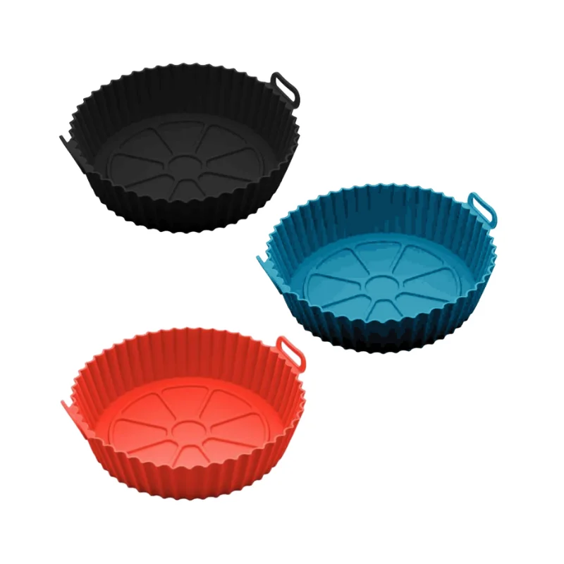 Non-stick Shape Silicone For Micro-wave Air Fryer Oven Resistant Easy Sanitizing-Various Colors