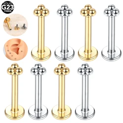1Pc ASTM F136 Titanium 16G Stud Earring Labret Lip Cartilage Tragus Helix Conch Lobe Piercing Nariz Jewelry for Women Men