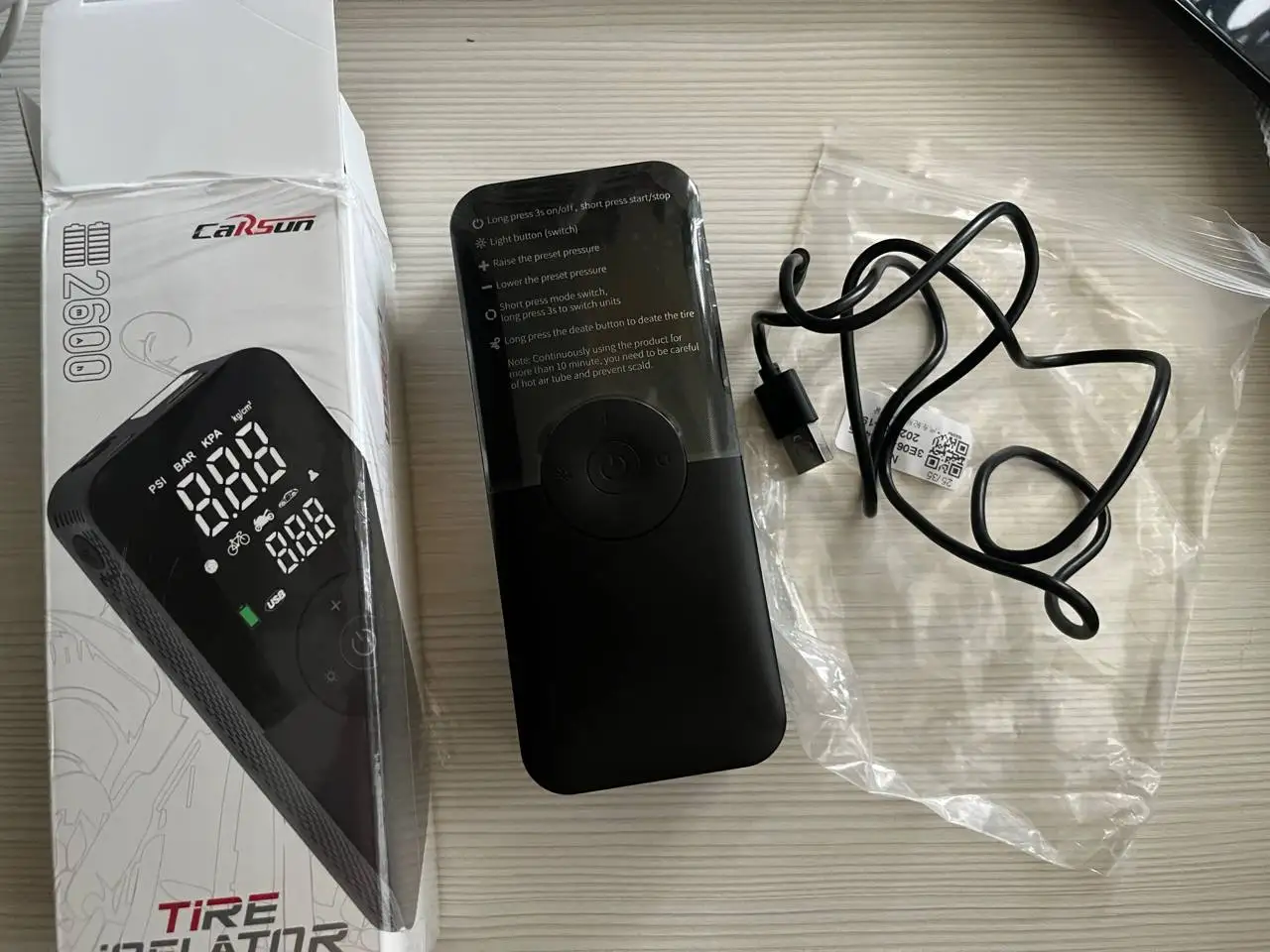 VanVolt AirGo™ Cordless Digital Tyre Inflator - Portable 150 PSI Air Pump photo review