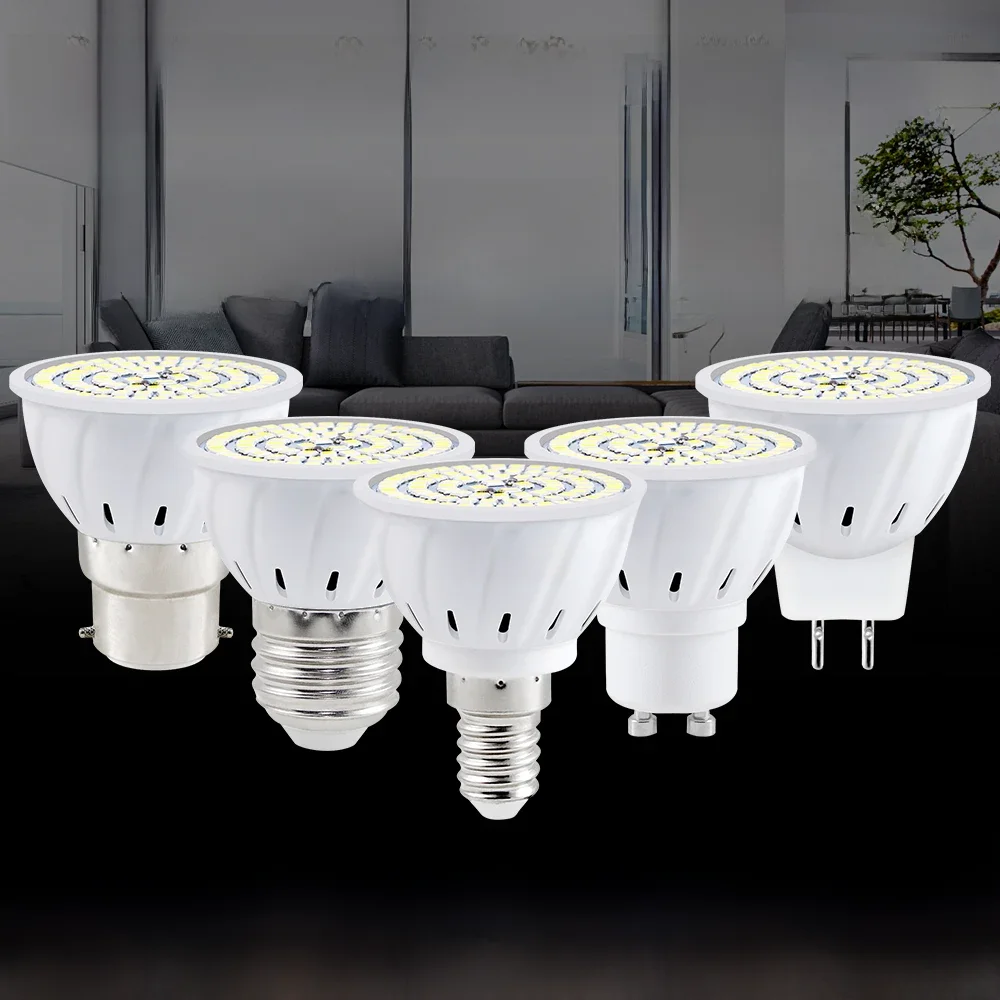 GU10 LED Spotlight Bulb E27/E26 Downlight Recessed Bulbs MR16 Corn Lamp E14 Daylight 220V Candle GU5.3 Decoration Spot Light B22