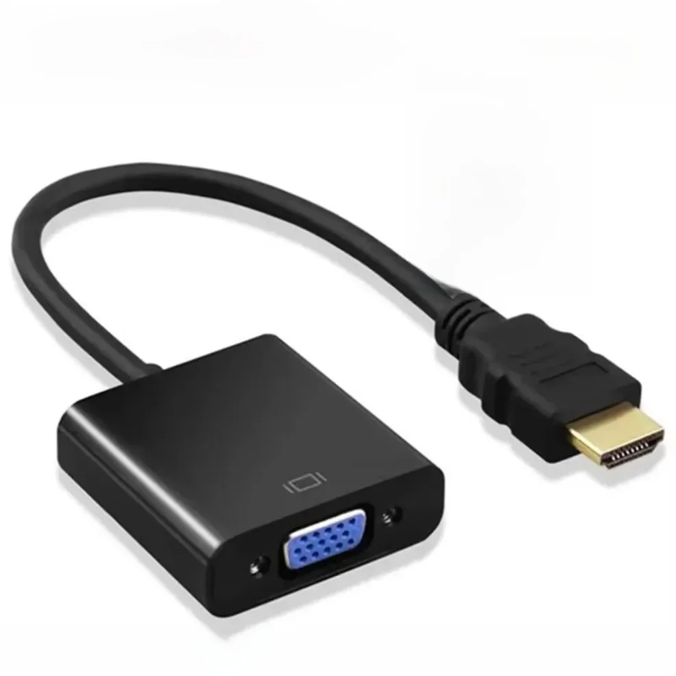 LccKaa – adaptateur HDMI vers VGA, câble convertisseur HD 1080P HDMI mâle vers VGA femelle, convertisseur analogique numérique pour ordinateur portable, PC, TV
