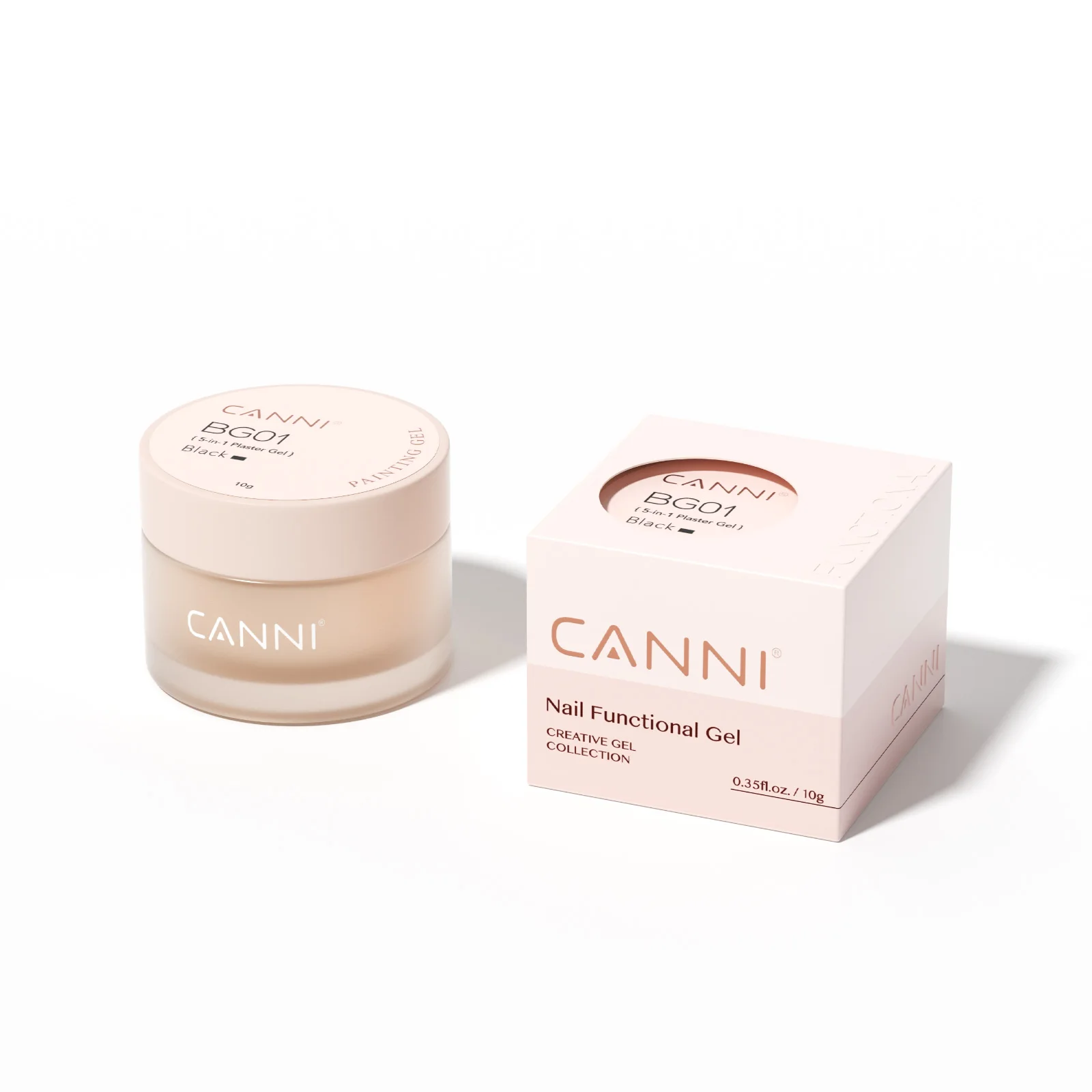 CANNI 10g No-Wipe 5-in-1 Plaster Gel HEMA TPO FREI Nail Art Funktionsgel Weiß Schwarz Nagellack Reliefmuster DIY Maniküre – Detail 20
