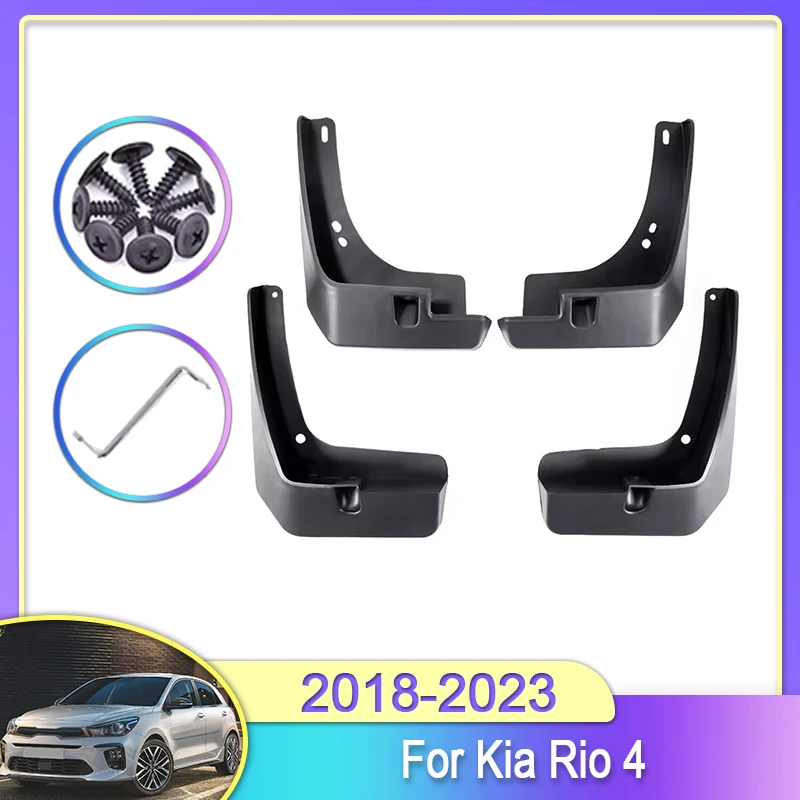 

Mud Flaps For Kia Rio 4 2018 2019 2020 2021 2022 2023 K2 FB Mudguards Special Guard Splash Auto Accessories Front Rear Parts ABS