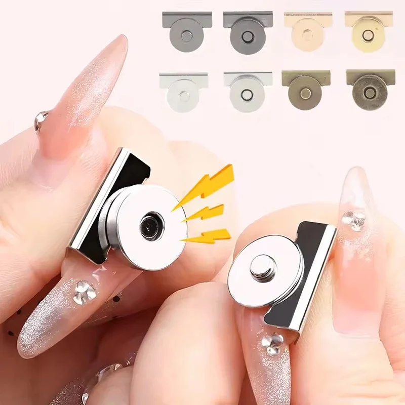 5 paires de boucles magnétiques en métal sans couture pour sacs-boutons à pression magnétiques pour bricolage fermeture à boucle boutons-pression magnétiques pour sacs à main