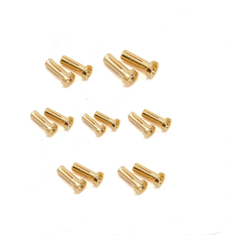 5/10/20 Pcs Gold Plated 4.0mm 14mm Low Profile Male Female Bullet Connector for RC Lipo Battery ESC Motor